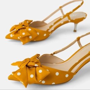 Zara Polka Dot Kitten Heels